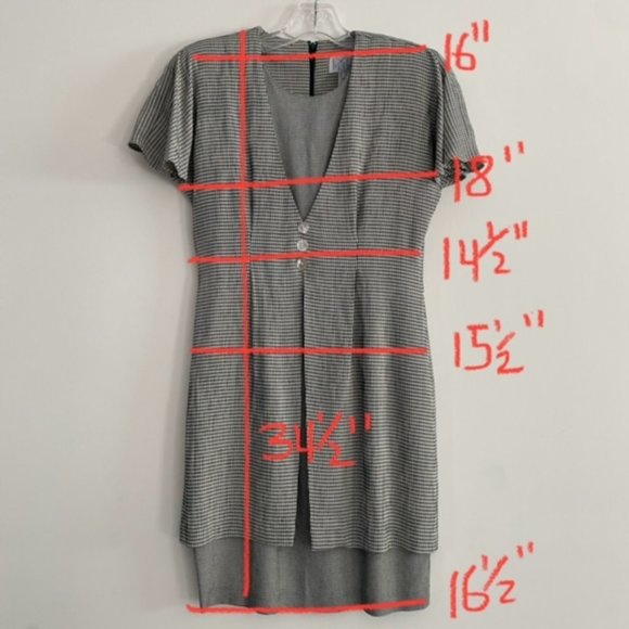 Midi Dress Expo Petite Houndstooth Dress - Size 4 Petite, Pre-owned - Picture 7 of 10